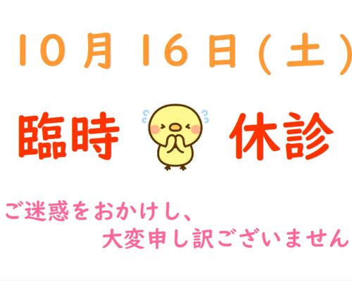 休診　運動会