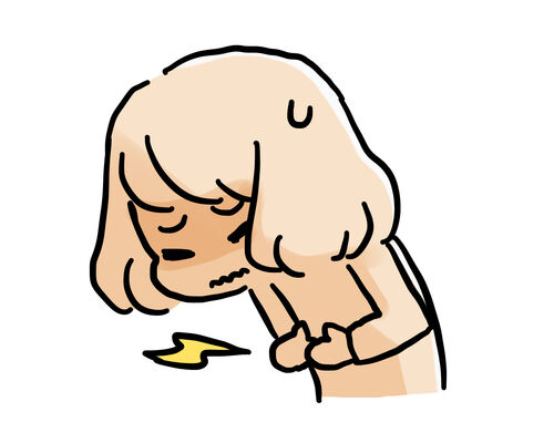 イラストAC腹痛