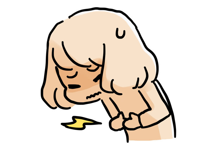 イラストAC腹痛