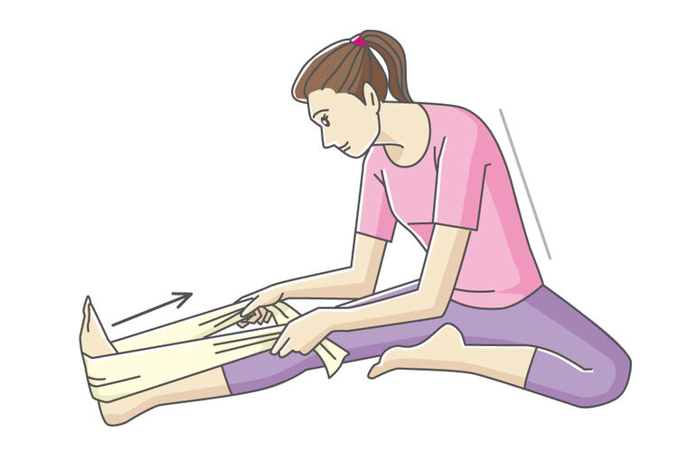 イラストAC膝ストレッチ